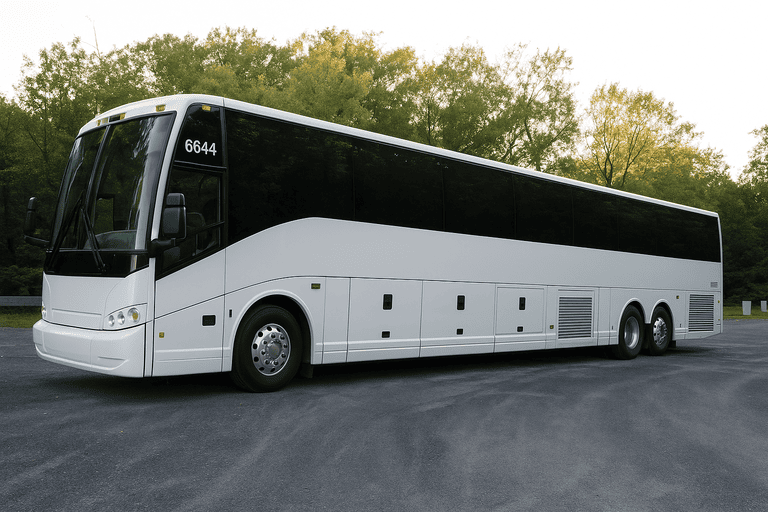 exterior of Baltimore Minibus Company coach bus