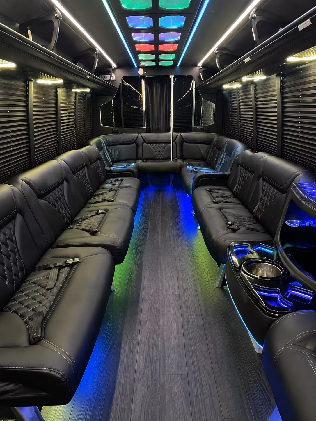 baltimore 20 passenger party bus interior