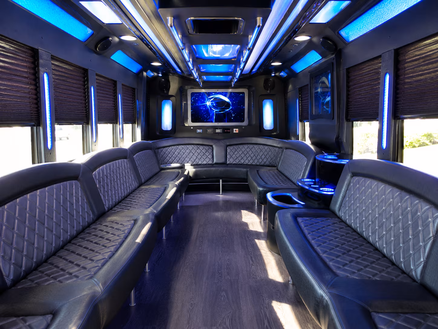 baltimore 28 passenger party bus inside