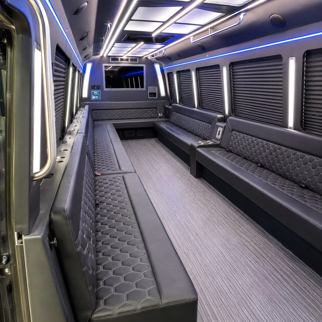 baltimore 40 passenger party bus interior