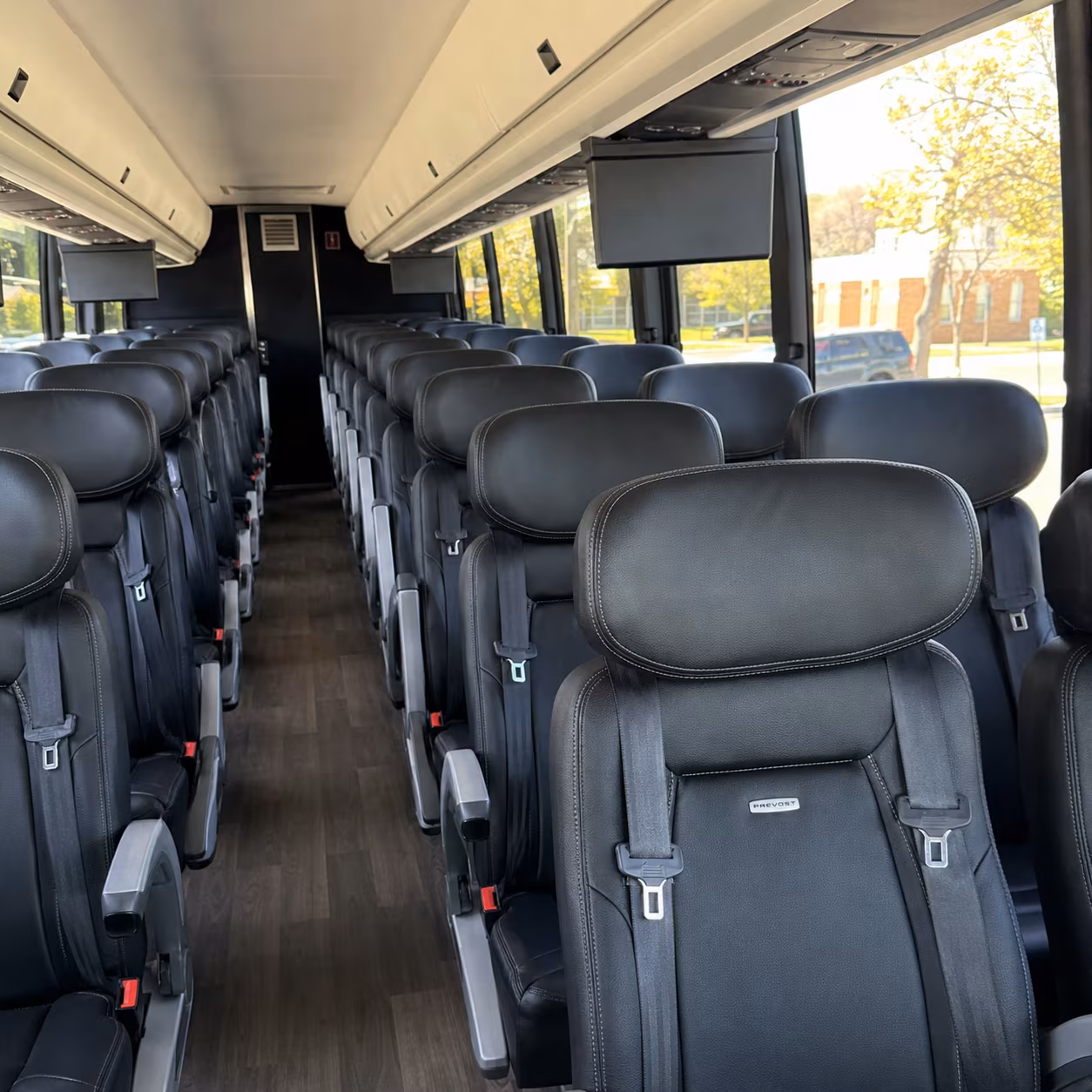 baltimore 45 passenger charter bus inside