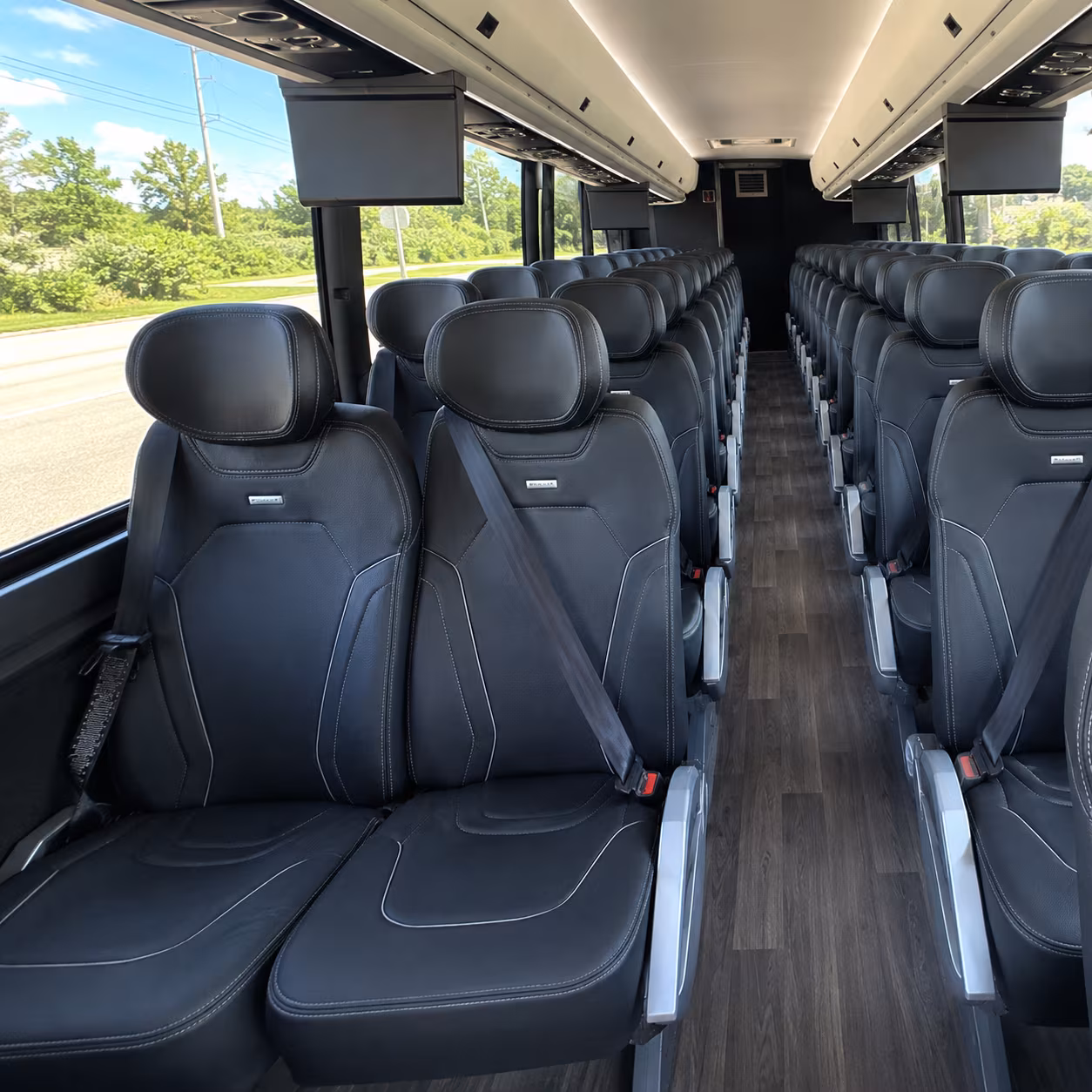 baltimore 47 passenger charter bus inside