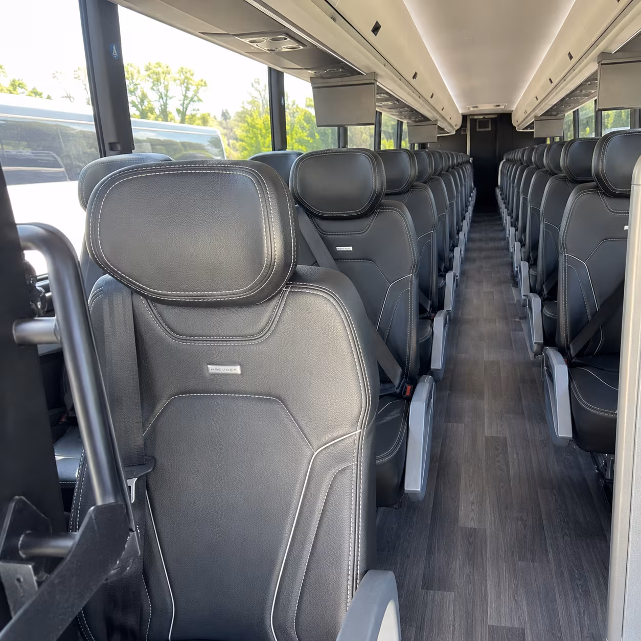 baltimore 47 passenger charter bus interior