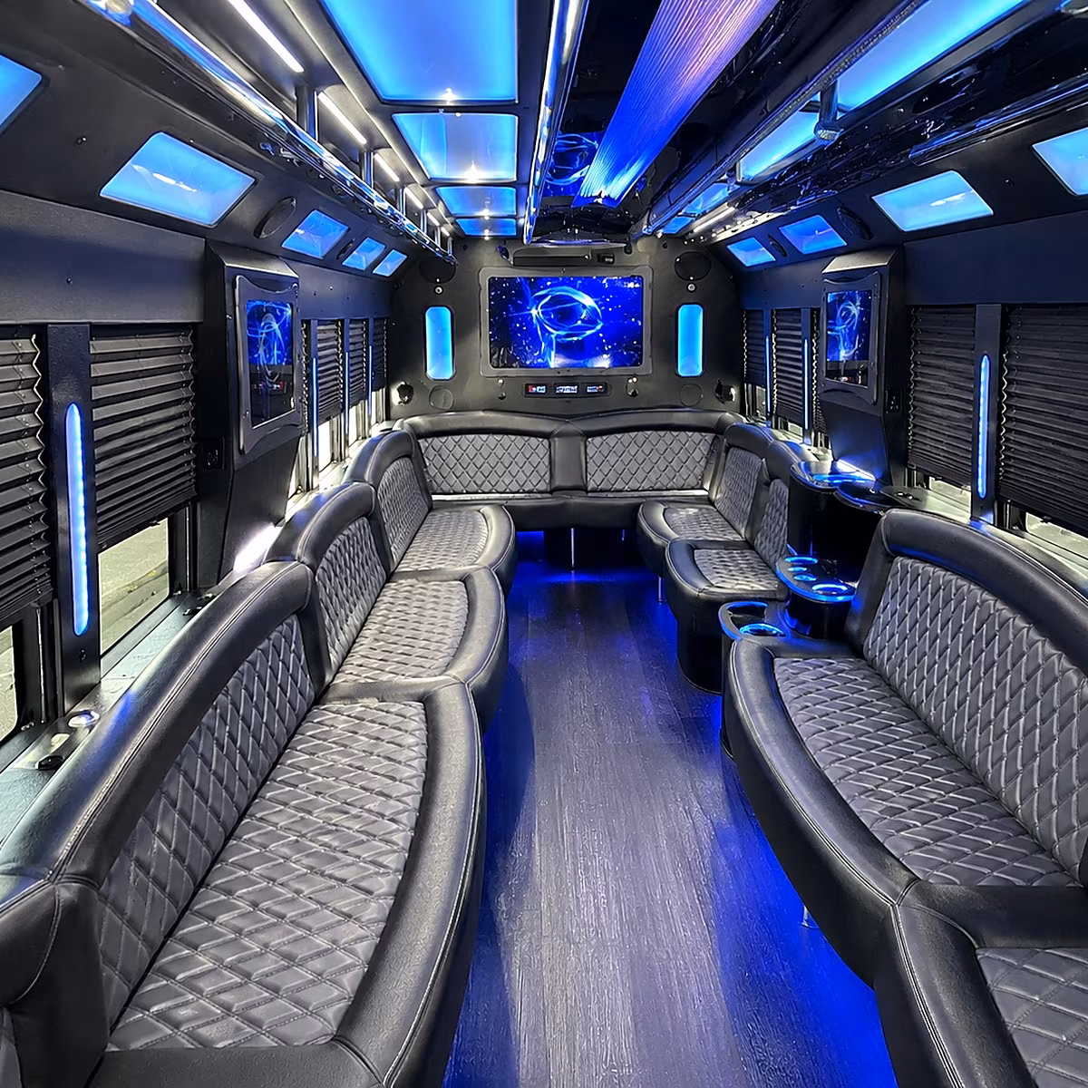 baltimore 50 passenger party bus interior